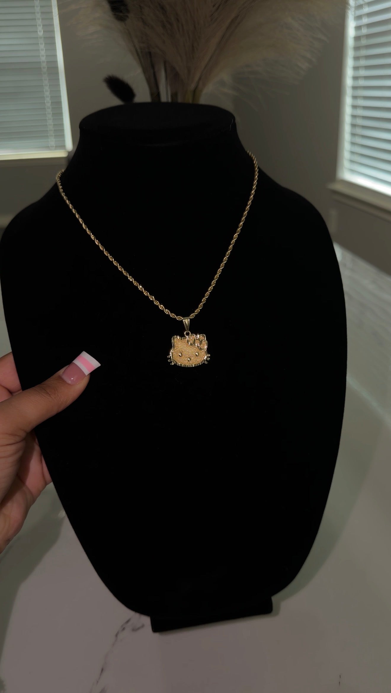 HK FACE NECKLACE